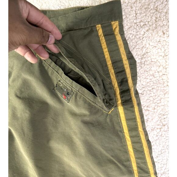REPUTATION MENS OLIVE GREEN & YELLOW ACTIVEWEAR ZIPPER FLY SHORTS SIZE LARGE - Picture 6 of 11